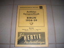 Amtliches Fernsprechbuch für Berlin West 1958 / 59  Telefonbuch