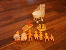 Set Puppenhaus, Puppen, Geschirr, Wichtelzubehör, Adventskalender, Puppenwagen