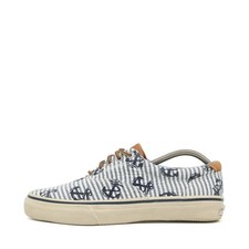 Sperry Herren Top-Sider Sneaker Weiß-Blau gestreift Segelschuhe Segelschuh EU 42