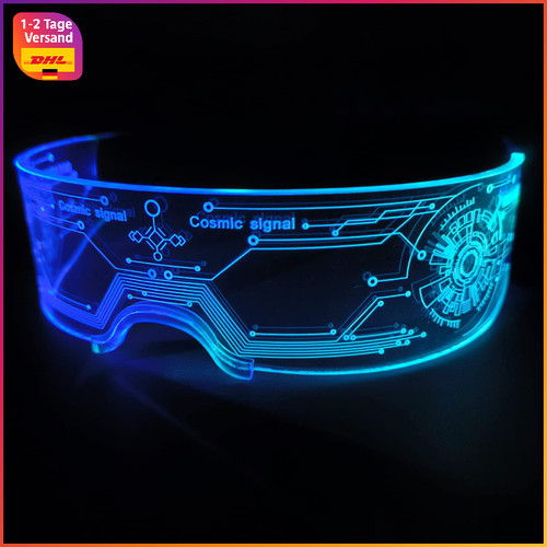 Led cyberpunk brille leuchtend - led,