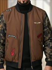 American Vintage Leder-Bomberjacke – WMWA x Airborne (Gr. L) - US Air Force Look