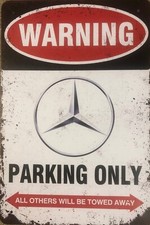 Blechschild Mercedes Parking
