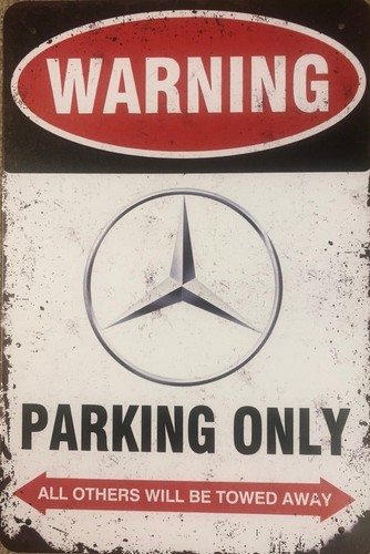 Blechschild mercedes parking - blechschild,