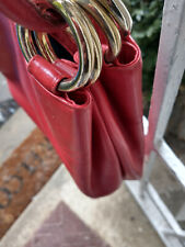 Bally * Made in Italy * rot * Leder * Schultertasche