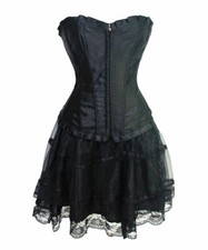 Corsagekleid Kleid Mini Rock Corsage Korsett Petticoat Gothic schwa Wäschebeutel