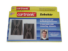 Cartronic 2x Auto Bahn Rennbahn Zubehör Schienen Strecken Teile Tronico NEU OVP