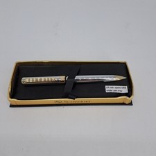 Scriveiner Kugelschreiber Hochwertiger Design Kugelschreiber in Silber mit Echtv