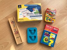 Kinder Urlaub Reise Spiele Spass Box Mikado Flohspiel Eiswürfel Englisch Lernen