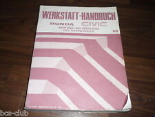 #H126 HONDA CIVIC 88 4. Generation 1987-1991 General WERKSTATT HANDBUCH