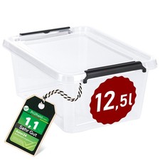 Aufbewahrungsbox Deckel Kunststoffbox Stapelbox Lagerbox Regalbox Transparent