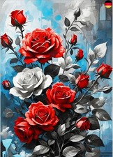 GDYEEH Rose Diamond Painting Erwachsene, 5D Blumen Diamant Kunst Bilder