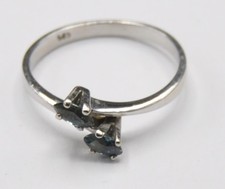 Weißgold Doppel Solitär