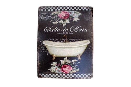 Shabby blechschild bad - blechschild,