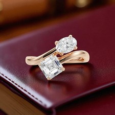 2,00 ct Ovalschliff 18 K Rotgold IGI-zertifiziert Laborgefertigt Diamant Verl...