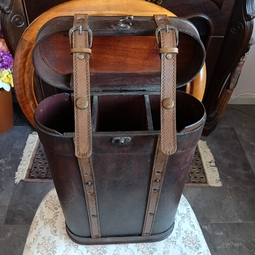 Vintage weinkiste holz leder - weinkiste,