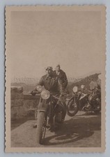 Personen mit Motorrad BMW Kennzeichen IC - Altes Foto 1930er