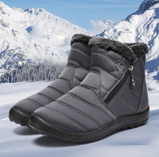 Damen Winterstiefel wasserfest – Schneeschuhe mit warmem Innenfutter & Griff