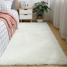 Flauschige Teppiche Hochflor Shaggy Teppich Langflor Wohnzimmer Pflegeleicht DE