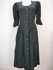 dada Germany schwarz mit Hirschhornknöpfe Landhaus Kleid Trachtenkleid Gr.36