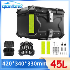 Topcase Motorrad Topcase aus Aluminium Dual-Key Case box Wasserdicht 45L 100%Neu