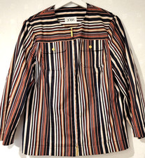 gestreifte Blazer-Jacke