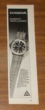 Seltene Werbung DUGENA POSEIDON Nautic-Quartz Taucheruhr 1983