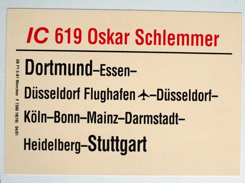 Zuglaufschild 615 oskar - ic,