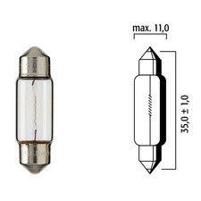 Flösser Lampen 6V 5W SV8.5 11x35 klar Soffitte