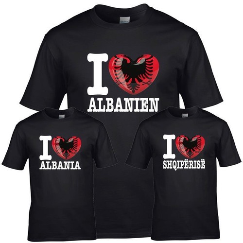 Shirt love albanien - shirt, herren