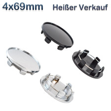 4x 69mm Satz Schwarz Emblem