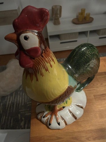 Hahn keramik bunt - keramik, höhe