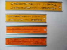 Schriftschablonen Schablonen Satz 4 Stück, Rotring/Standradgraph 5/0,5, 3,5 etc.