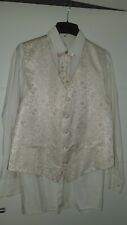 Hochzeitsweste von Wilvorst mit Plastron und Hemd ivory Gr. L/XL