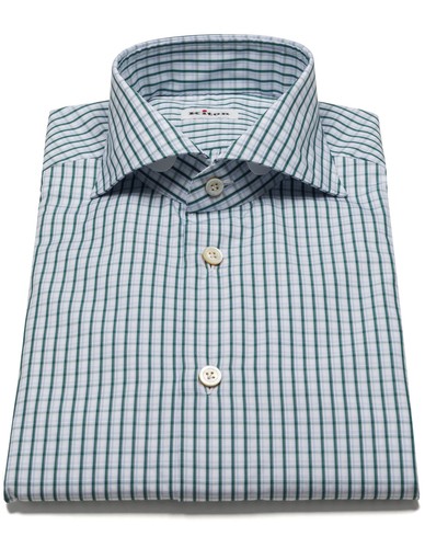 Kiton hemd grün hellblau - kiton, in