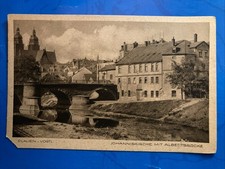 Plauen im Vogtland - Johanniskirche mit Albertbrücke • alte Postkarte ungelaufen