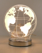 Lampe Weltkugel Plexiglasscheibe LED Deko Reality Leuchte S-5535