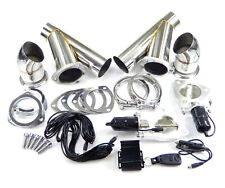 Duales Klappenauspuff-System / 2-er Set, Edelstahl + Zusatzrohr - 76mm | Klappe