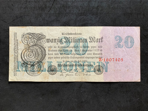 Geldschein papiergeld 1923 - papiergeld,