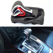 LEDER SCHALTKNAUF + SCHALTSACK FÜR AUDI A3 8P A4 8K B8 A5 8T A6 C6 Q5 AUTOMATIK