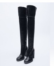 ZARA Leather Over The Knee