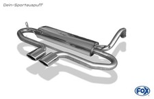 Fox Edelstahl mittig Sportauspuff Citroen C1 2x86x54mm oval eingerollt