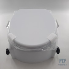 Mobiclinic®, Toilettensitzerhöhung mit Klappbaren Armlehnen, Tajo, 19 cm, mit De