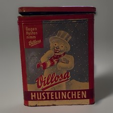 50er 60er Blechdose Villosa Hustelinchen Werbung Dose 50s 60s Vintage 27x21cm 