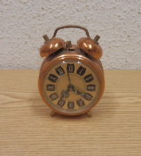50er 60er Dugena Glocken-Wecker Kupfer mechanisch Uhr clock 50s 60s Vintage