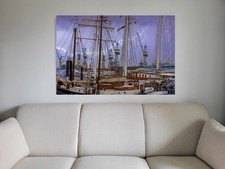 Leinwandbild: Segelschiffe im Hamburger Hafen - Fotos Bilder Wandbilder Poster