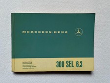 Seltene Original Mercedes-Benz 300 SEL 6.3 Betriebsanleitung 1971 in 5 Sprachen