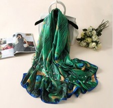 Seide Schal 180x90 Klassik Seidentuch Designer Halstuch Tuch Umschlagtuch Damen