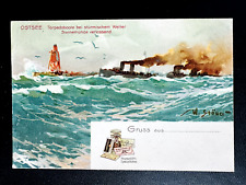 AK Litho (1434) Werbung Hauswaldt Cacao Schokolade Ostsee Sig. Willy Stöwer