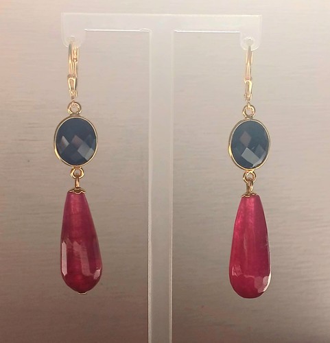 Ohrringe onyx achat rot - ohrringe,