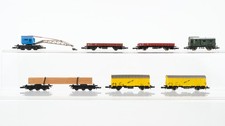 Märklin Z Konvolut Güterwagen Kranwagen , Drehschemel mit Ladung, Bananenwagen, 